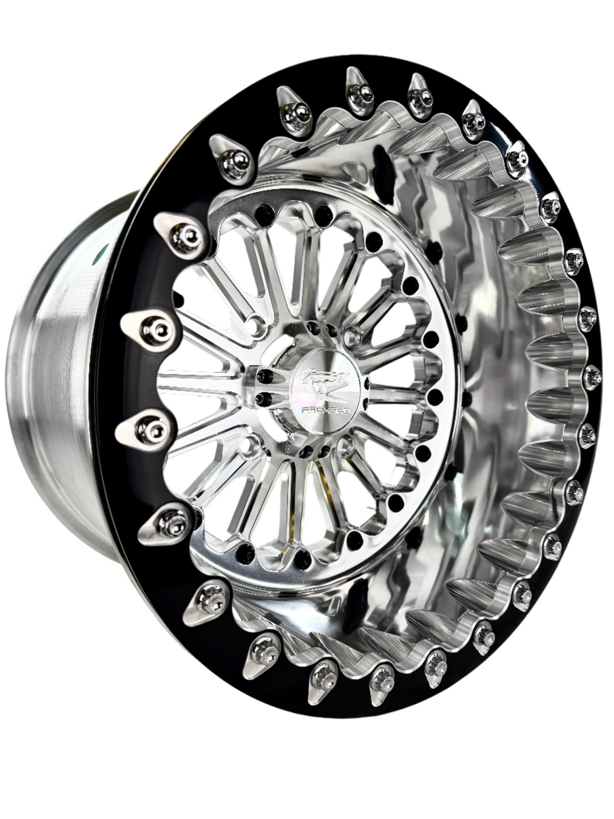 Element - FF Forged Polished Beadlock - Silver 4x110 complete UTV wheel
