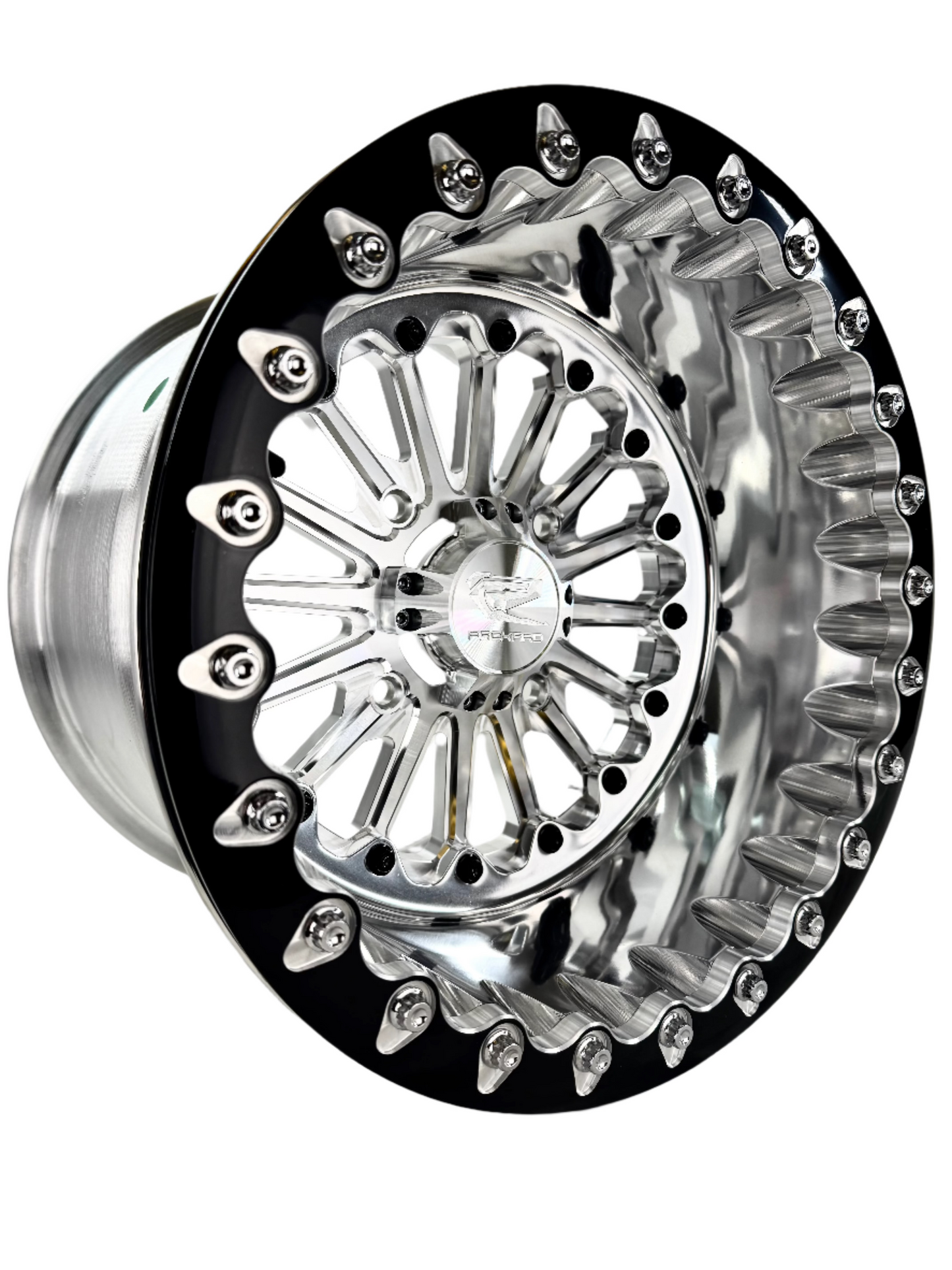 Element - FF Forged Polished Beadlock - Silver complete UTV wheel