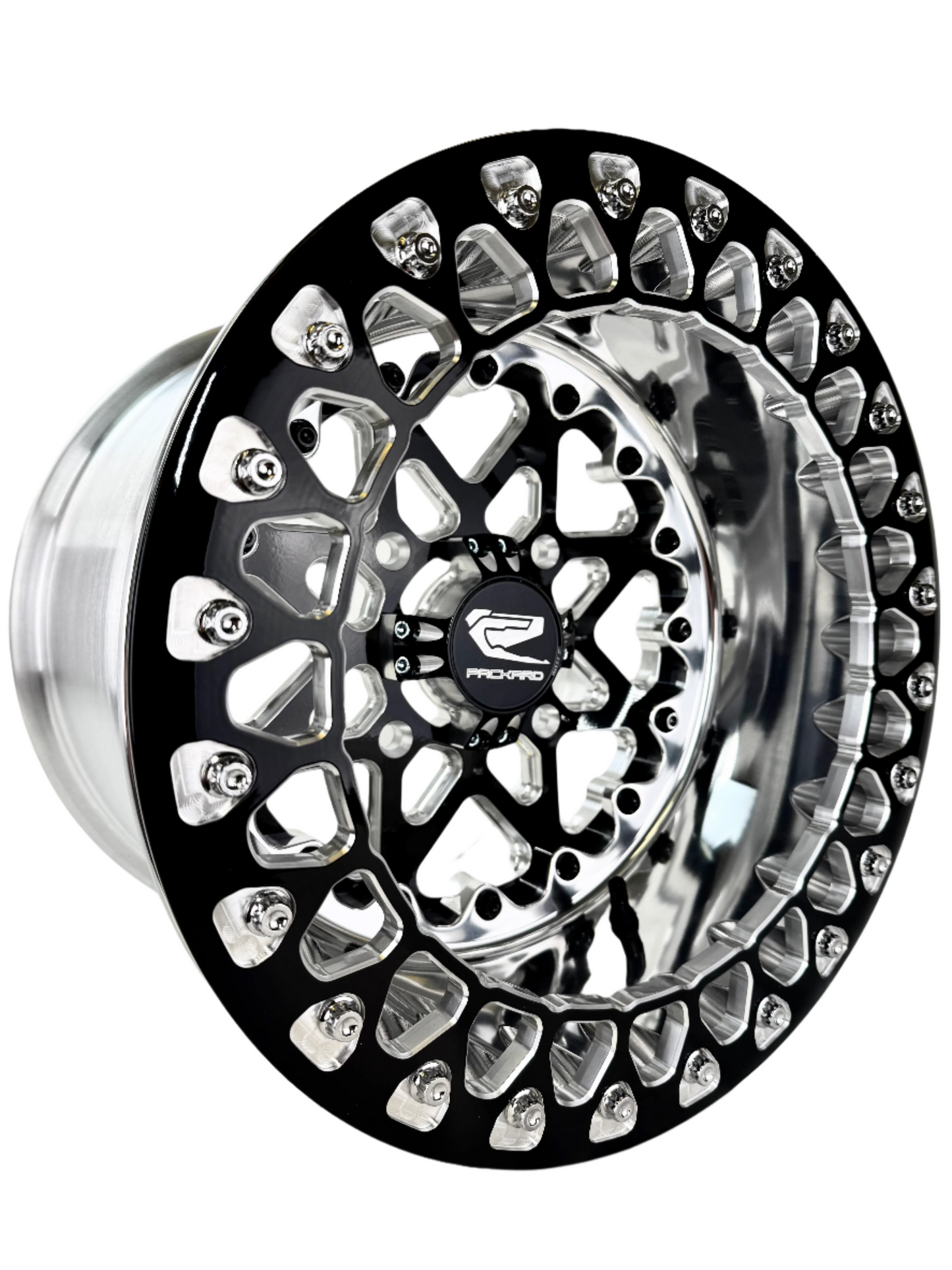 V2 Super Star - FF Forged Polished Beadlock - Gloss Black 4x110 complete UTV wheel