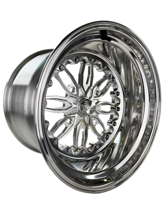 Icon - FF Forged Polished - Silver complete UTV wheel
