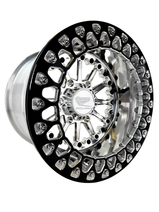 Element - FF Forged Polished Beadlock - Silver Maverick R 6x139.7 complete UTV wheel