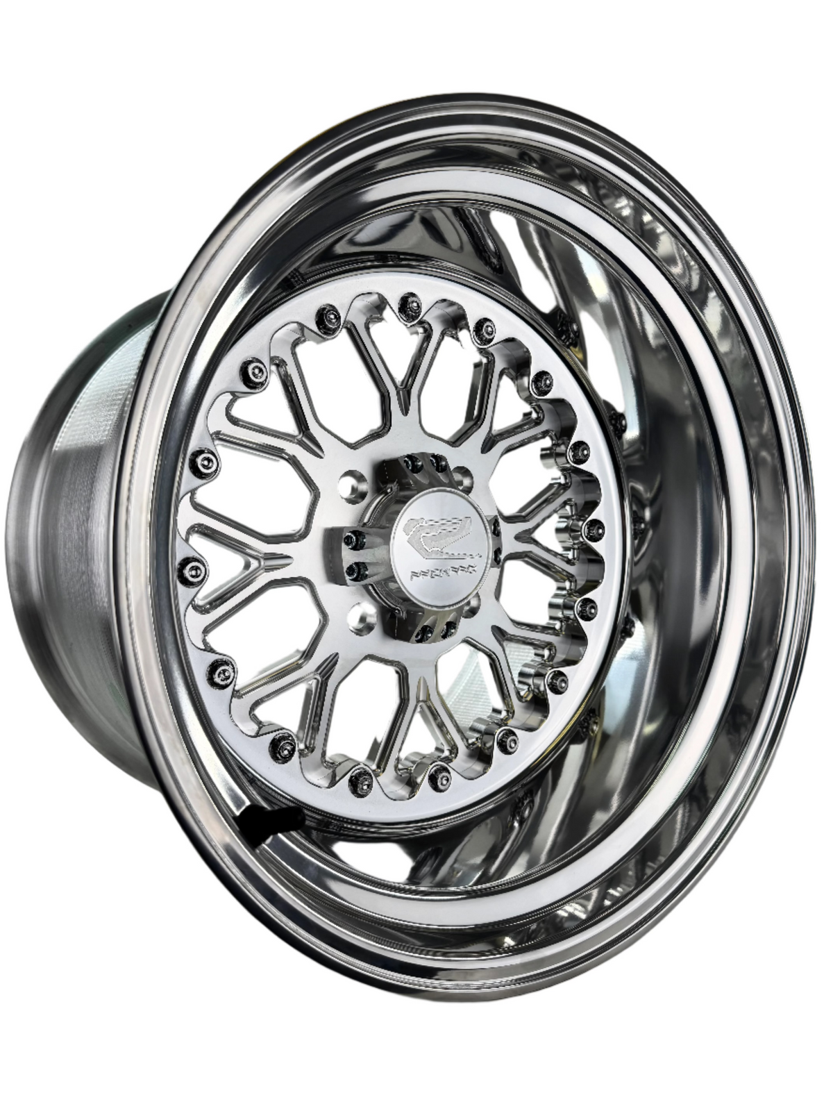 Wishbone - FF Forged Polished - Silver 4x110 complete UTV wheel