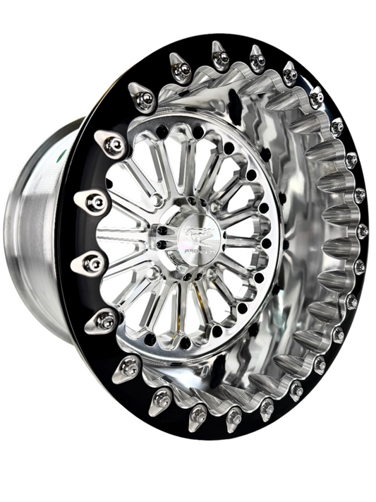 Element - FF Forged Polished Beadlock - Silver complete UTV wheel