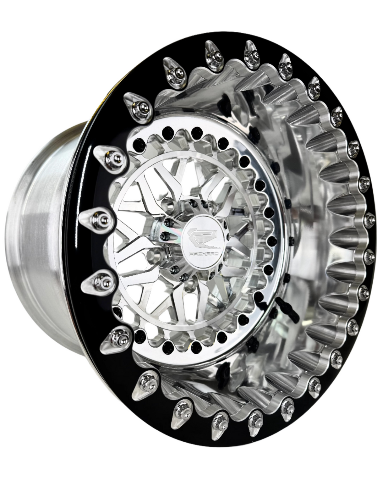 Apollo - FF Forged Polished Beadlock - Silver RZR Pro R 5x4.5 complete UTV wheel