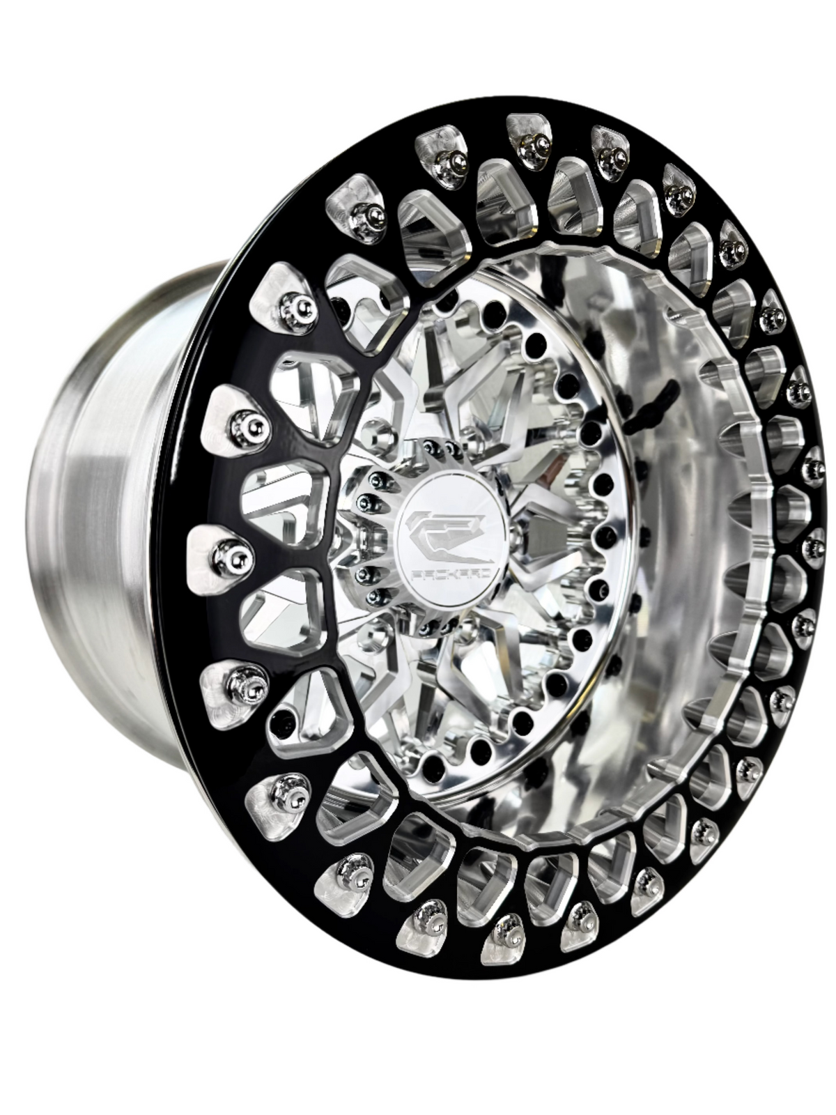 Impact - FF Forged Polished Beadlock - Silver Maverick R 6x139.7 complete UTV wheel