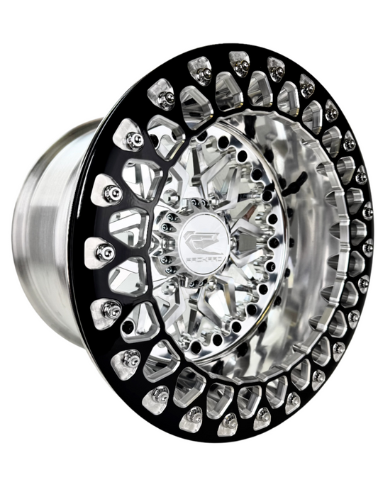 Impact - FF Forged Polished Beadlock - Silver Maverick R 6x139.7 complete UTV wheel