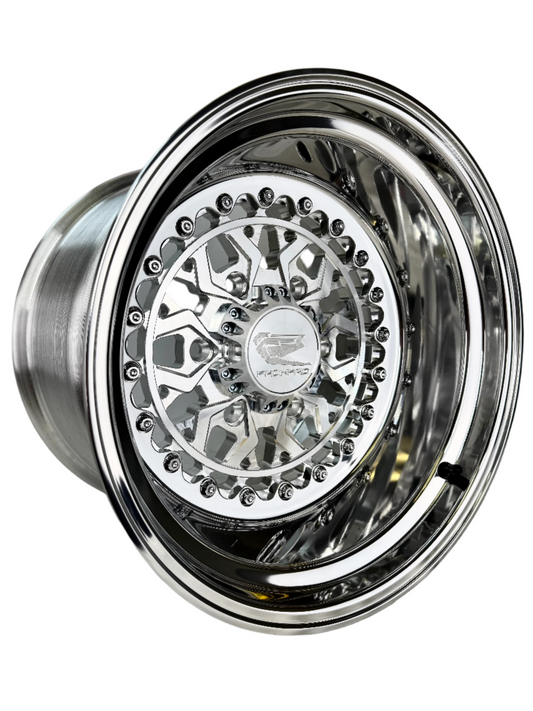Apollo - FF Forged Polished - Silver Maverick R 6x139.7 complete UTV wheel