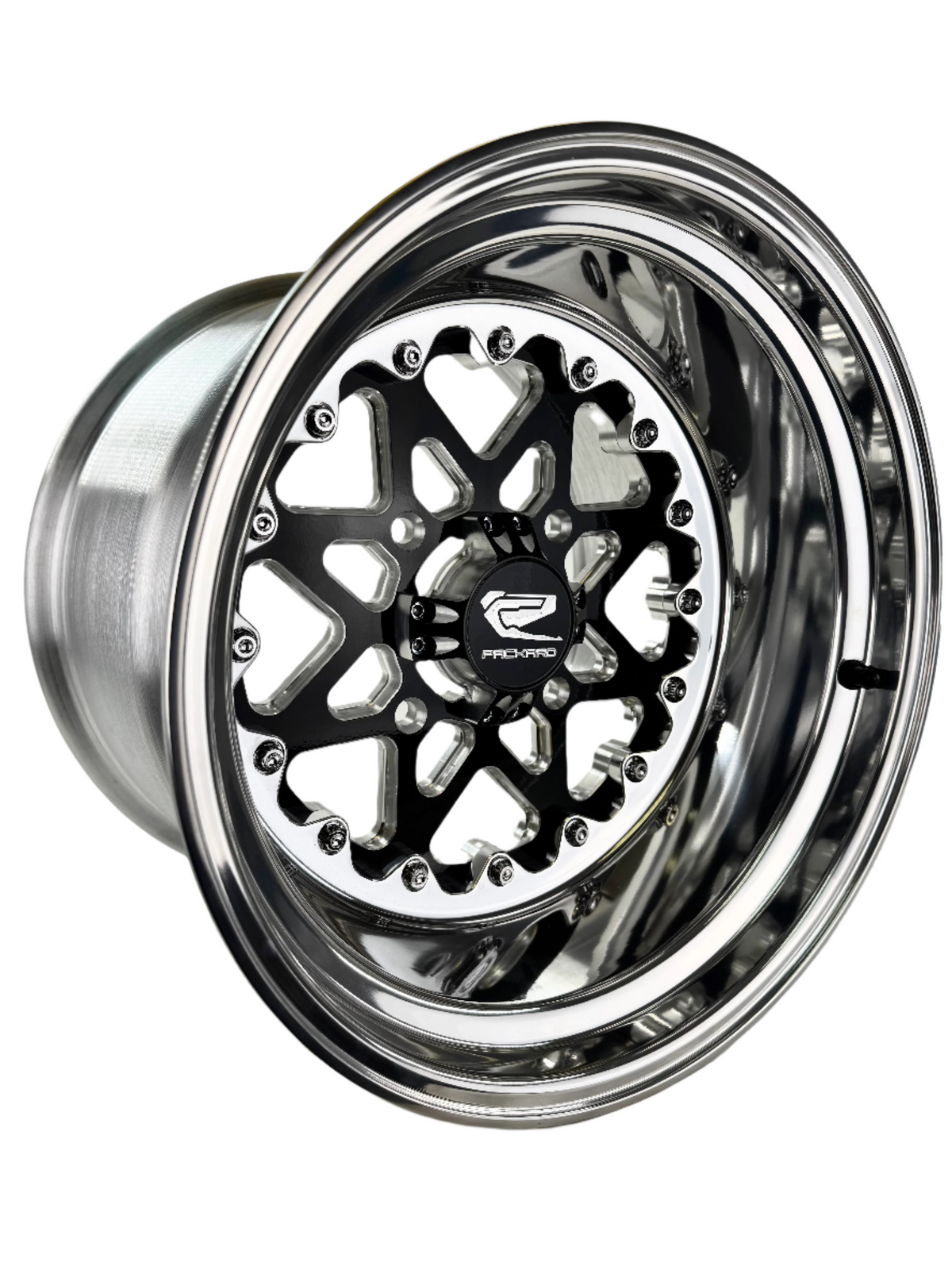 V2 - FF Forged Polished - Gloss Black complete UTV wheel