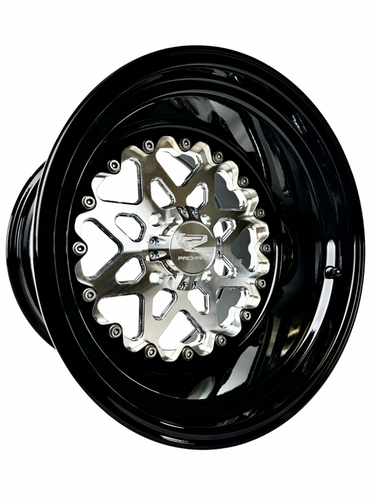 V2 Super Star - FF Forged Silver 4x110 complete UTV wheel