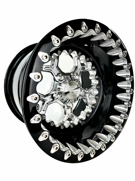 Pro 5 - FF Forged Beadlock - Silver RZR Pro R 5x4.5 complete UTV wheel