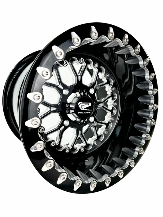 Wishbone - FF Forged Beadlock - Gloss Black 4x110 complete UTV wheel