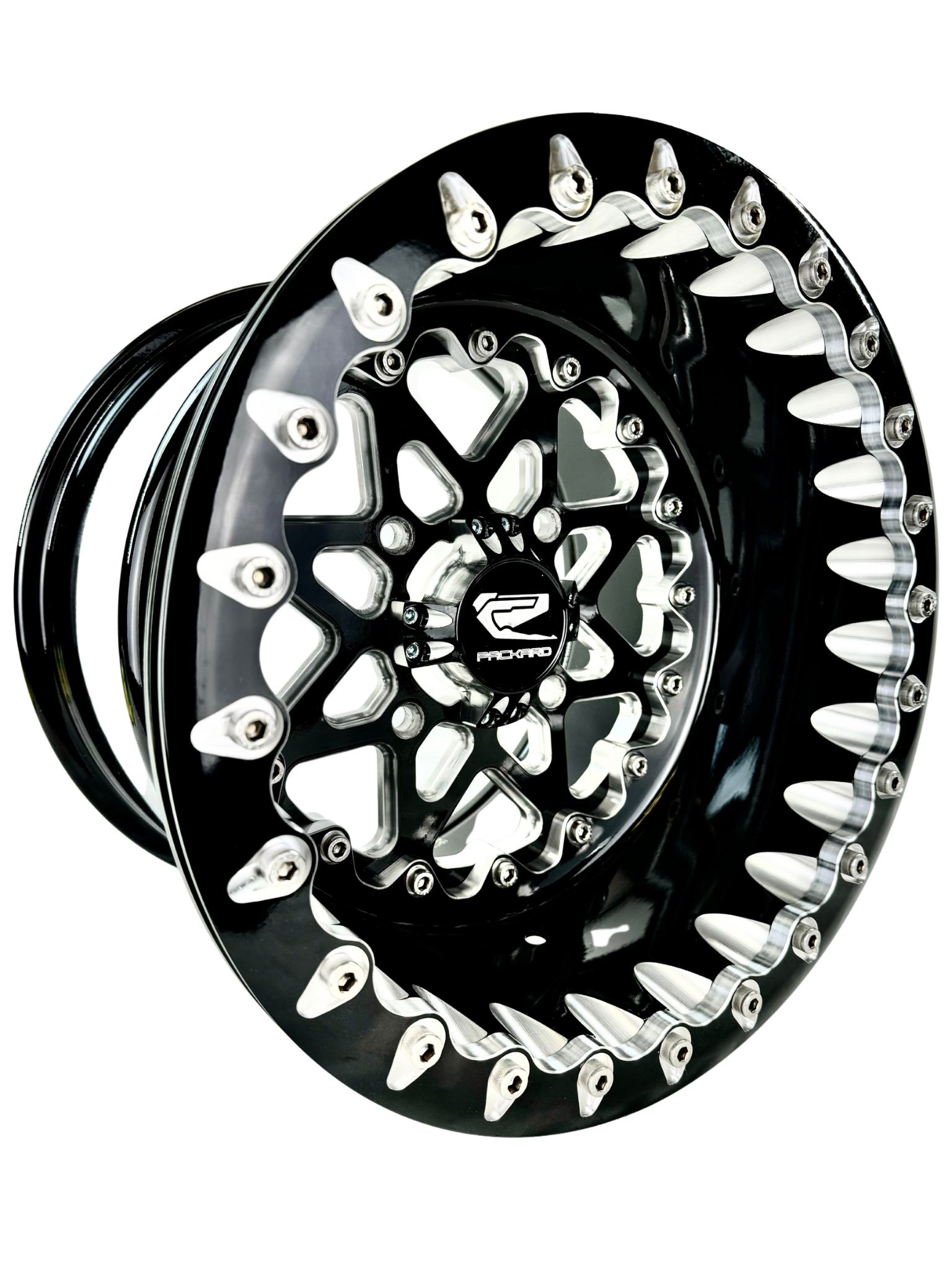 V2 Super Star - FF Forged Beadlock - Gloss Black 4x110 complete UTV wheel