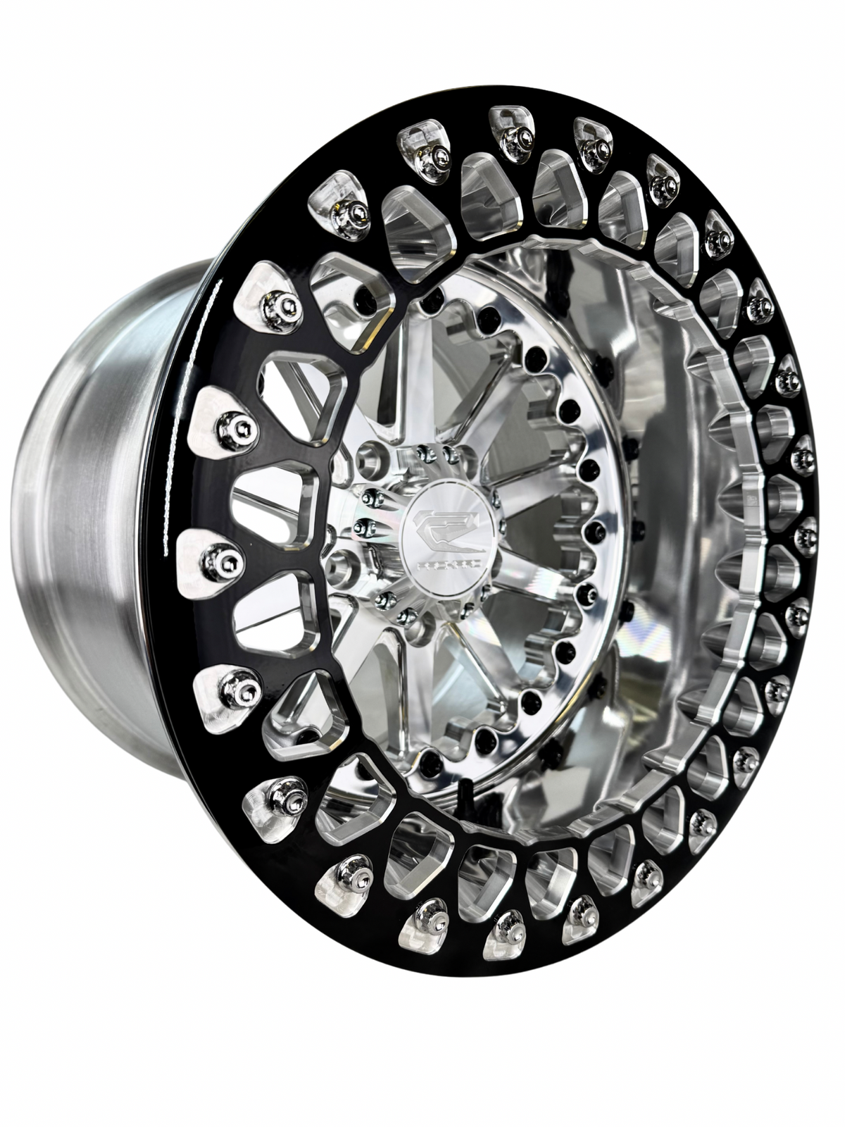 Element - FF Forged Polished Beadlock - Silver RZR Pro R 5x4.5 complete UTV wheel