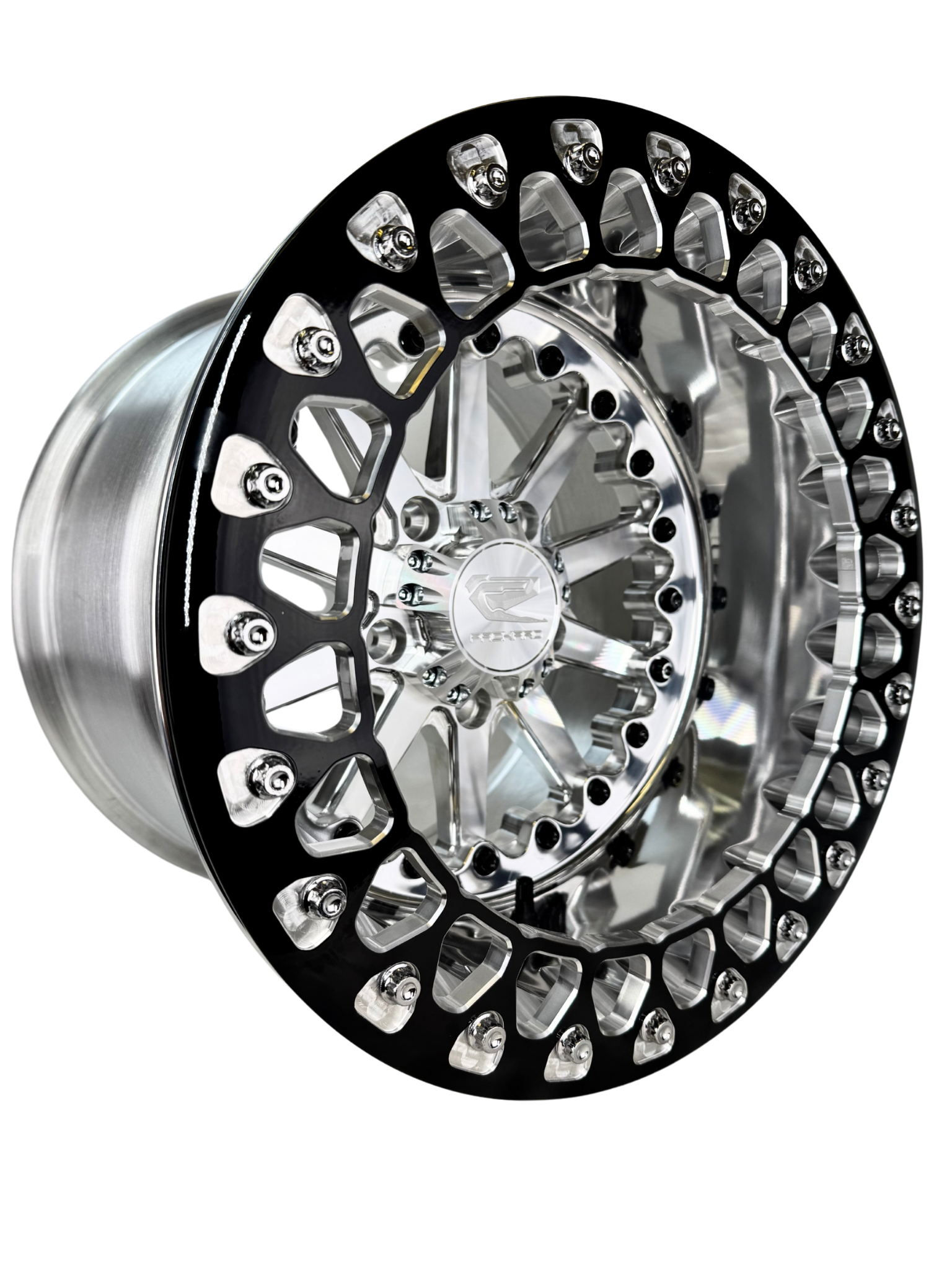 Element - FF Forged Polished Beadlock - Silver RZR Pro R 5x4.5 complete UTV wheel
