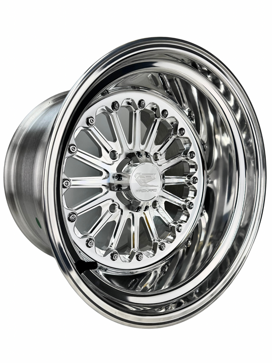 Element - FF Forged Polished - Silver 4x110 complete UTV wheel